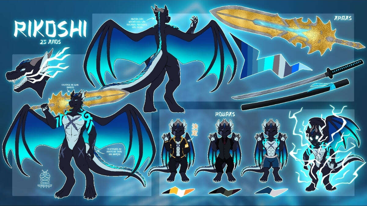 INCLUDES: • 2 poses (1front & 1 back view OR 1 front & 1 side view) + collor pallete + Character name +/OR sexuality(es) OPTIONAL: 4 chibi clothes view pose (with color pallete) + basic information + 1 headshot + 3 close ups + 4 objects.